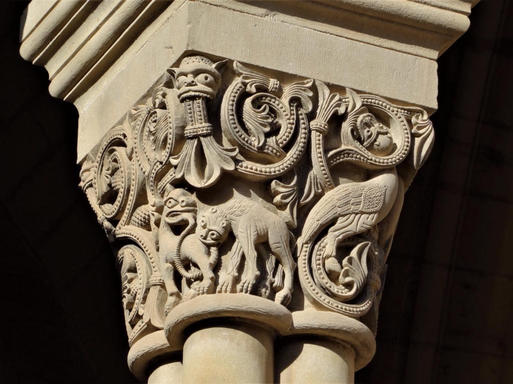Lleida: Alte Kathedrale - Kapitell im Kreuzgang (2022)