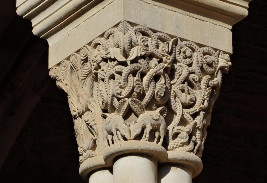 Lleida: Alte Kathedrale - Kapitell im Kreuzgang (2022)