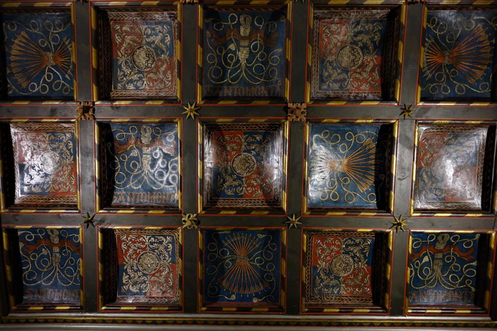 Saragossa: Aljaferia-Palast - Palast der Katholischen Könige - Decke im Saal der Santa Isabel (2022)