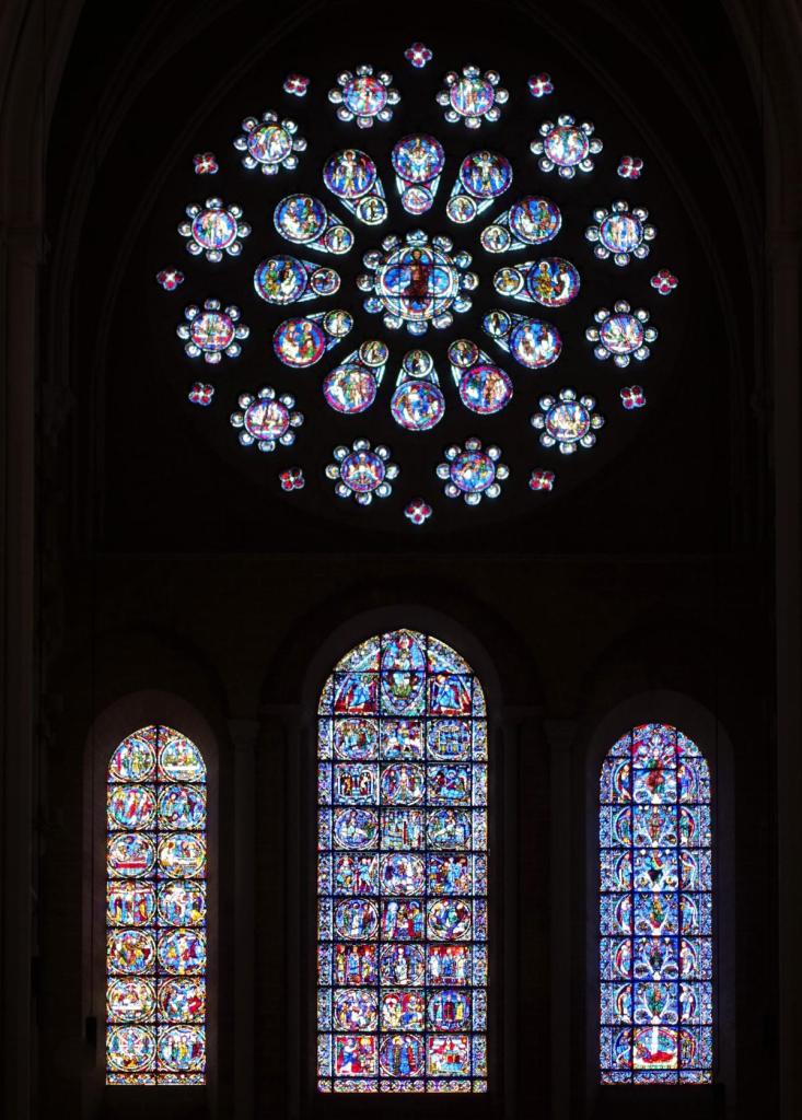 Chartres: Kathedrale Fenster der Westwand (2022)