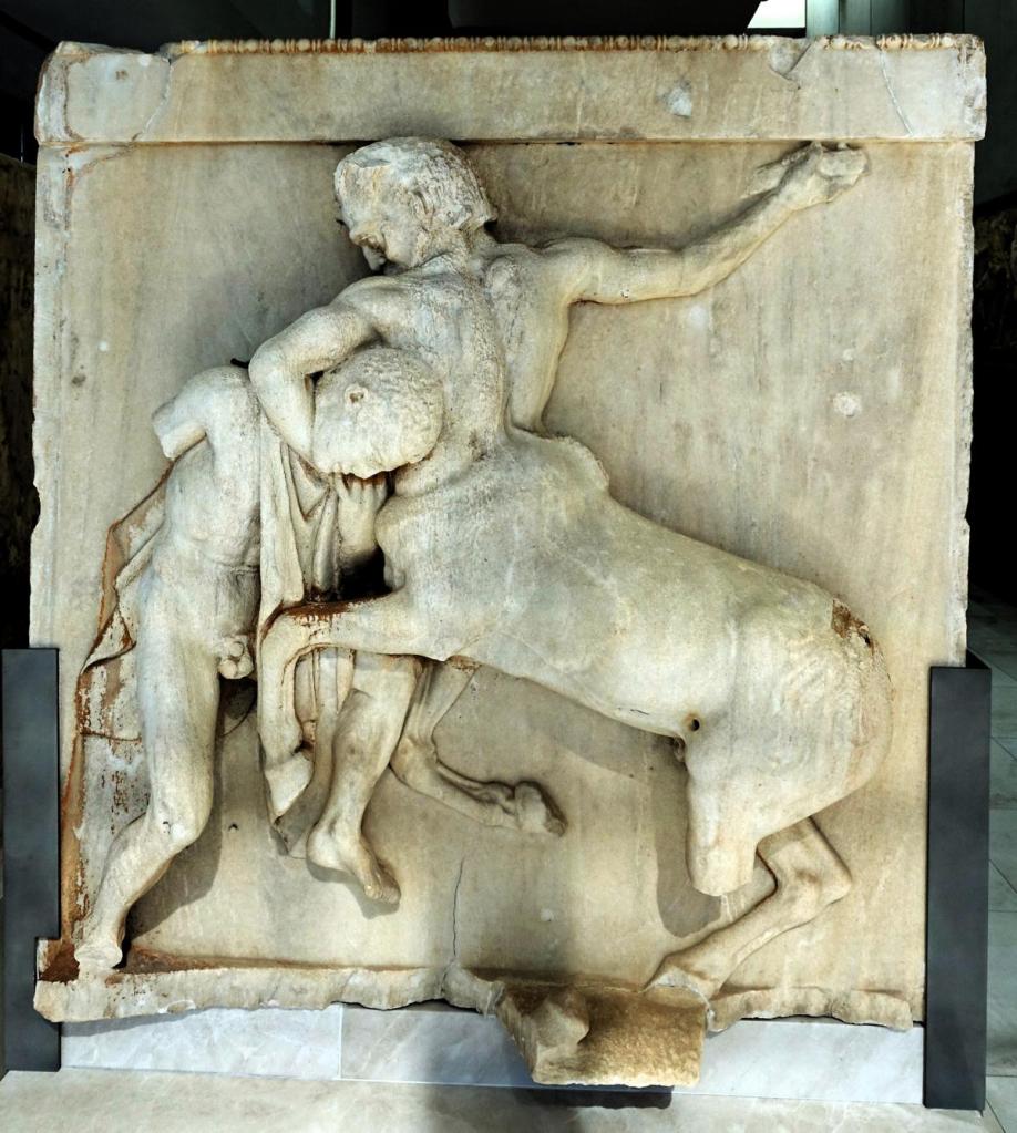Athen: Akropolismuseum Südmetope 1 des Parthenons (2023)
