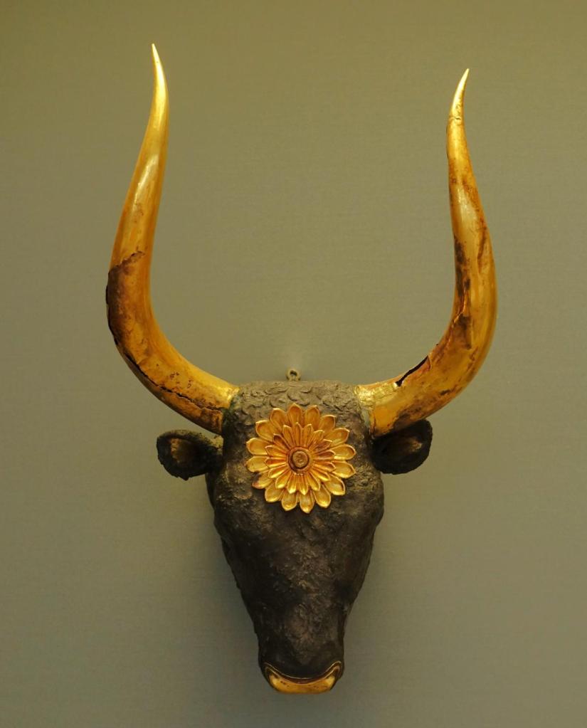 Athen: Nationalmuseum Silbernes Stierkopf-Rhyton [Mykene Grab IV] (2023)