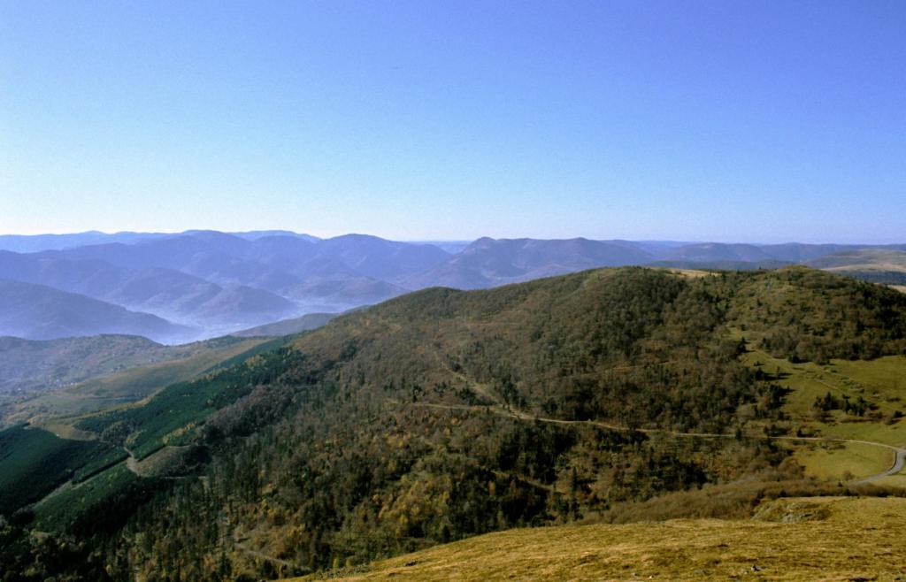 Blick vom Großen Belchen nach Westen (Nov. 1984)