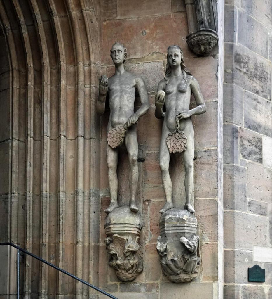 Coburg: Morizkirche Portal - Adam und Eva (2023)