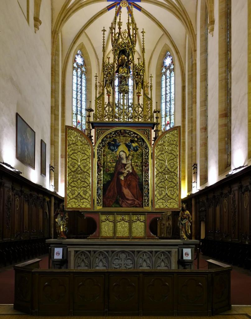 Colmar: Dominikanerkirche Chor - "Madonna im Rosenhag" von Martin Schongauer (2023)