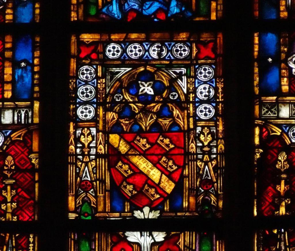 Colmar: Dominikanerkirche Langhausfenster Wappen des Elsass (2023)