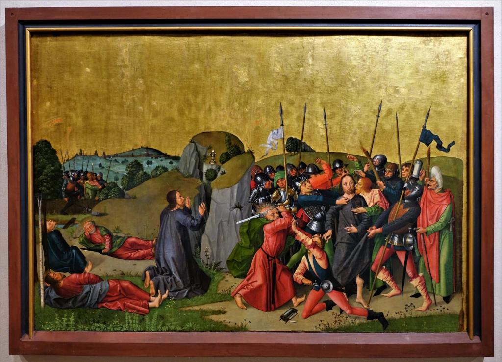 Colmar: Unterlinden Caspar Isenmann, Altar im Martinsmünster [Jesus am Ölberg und Gefangennahme Jesu] (2023)