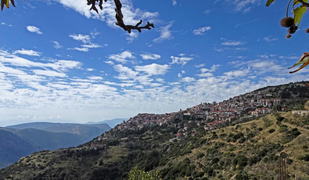 Blick nach Arachova bei Delphi (2023)