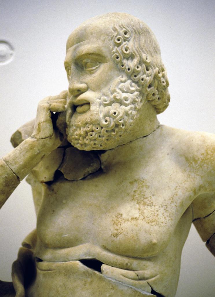 Olympia: Museum - Kopf des Sehers vom Ostgiebel des Zeustempels (1996)