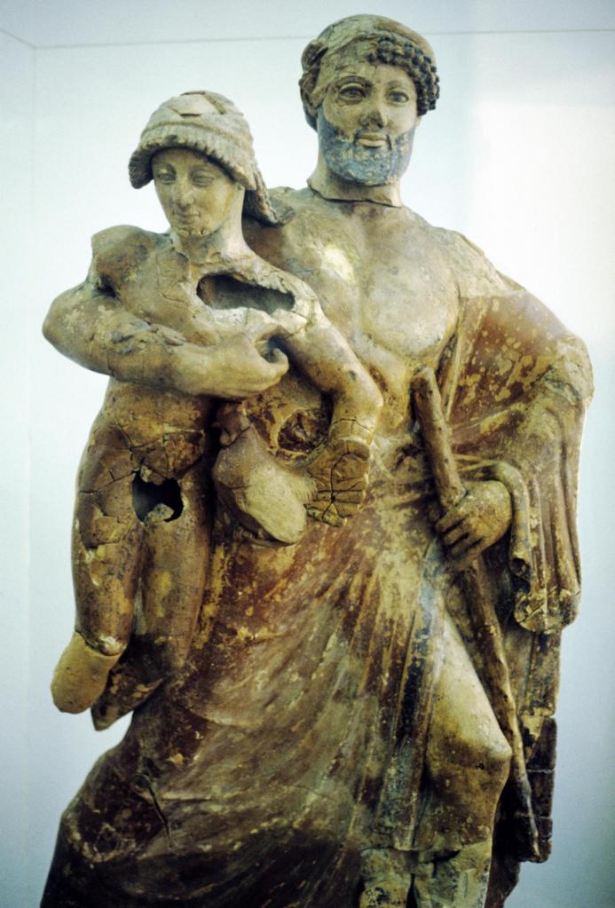 Olympia: Museum - Statue von Zeus und Ganymed (1996)