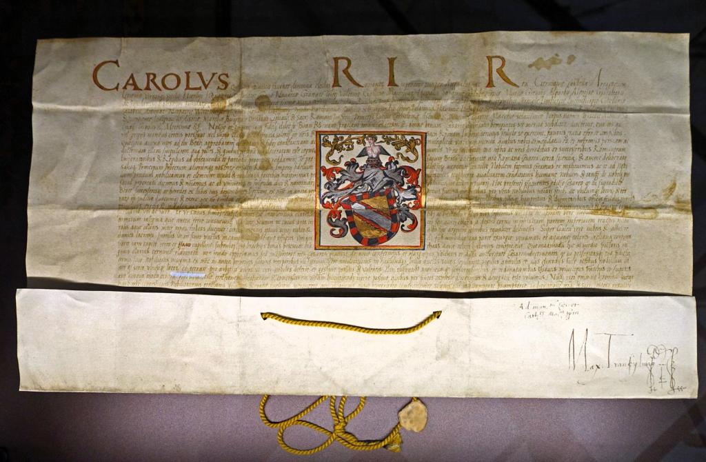 Schlettstadt [frz. Sélestat]: Humanistenbibliothek Adelsbrief für Beatus Rhenanus von Kaiser Karl V. [18. Aug.1523] (2023)