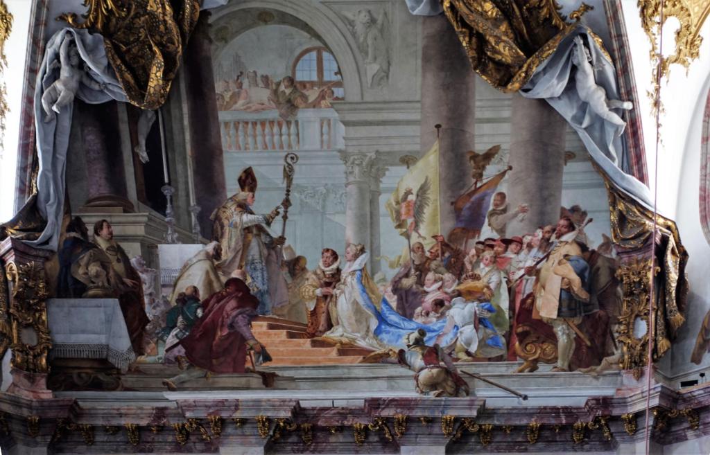 Würzburg: Residenz Kaisersaal - Gemälde "Hochzeit Friedrich Barbarossas mit Beatrix von Burgund" von Tiepolo (2022)