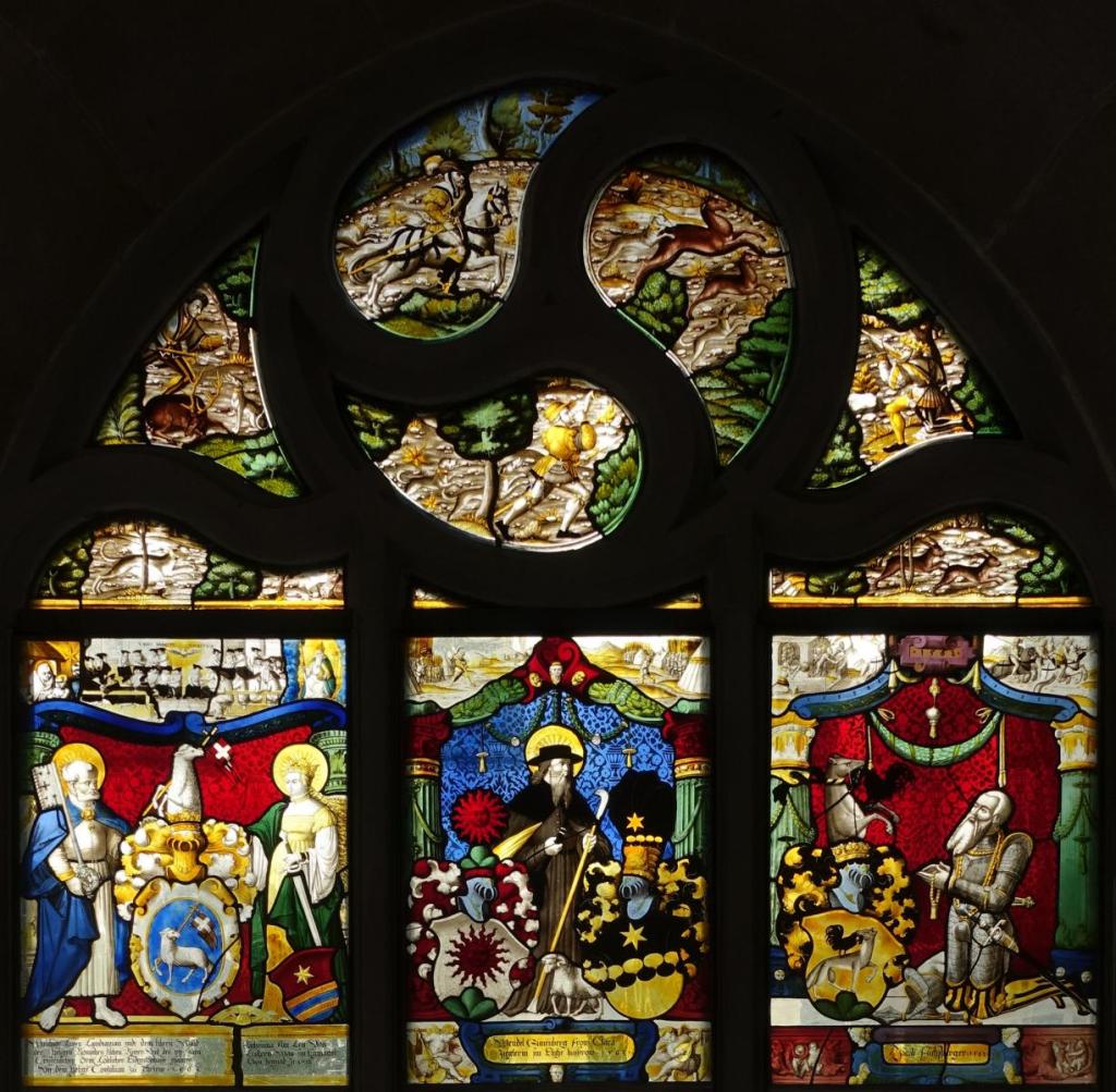 Muri: Kloster Kreuzgang - Wappenscheibe von M. Lussi [West IV] (2023)