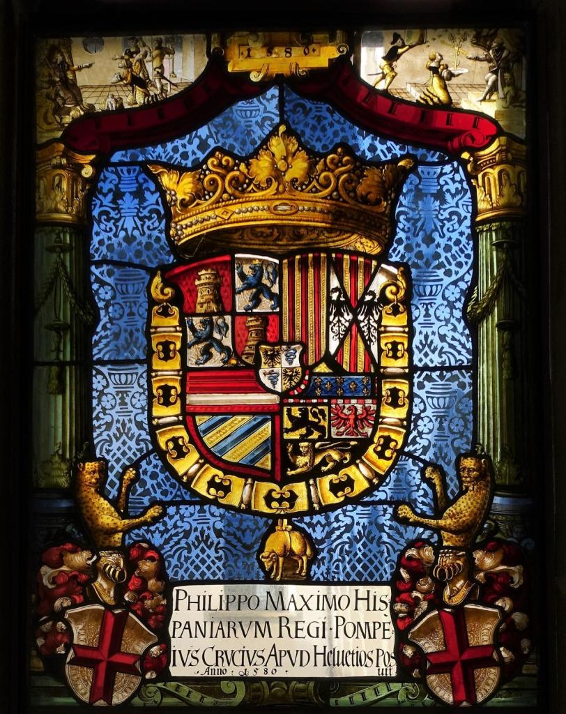 Muri: Kloster Kreuzgang - Wappenscheibe Spanien [Süd VIc] (2023)