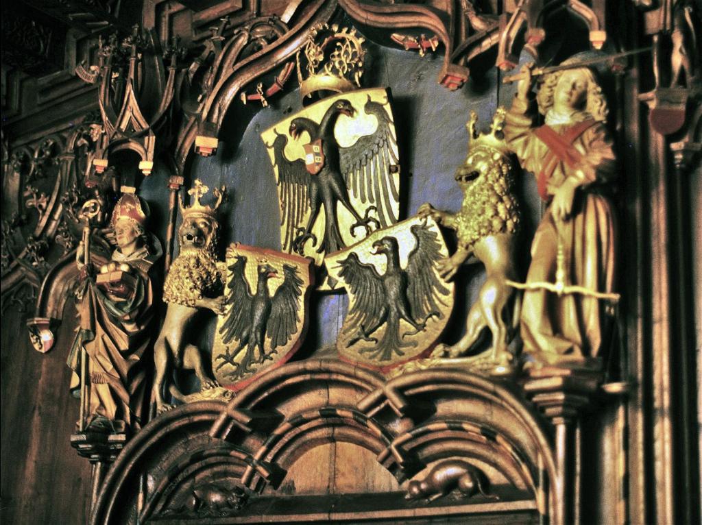 Überlingen: Rathaus Wappen im Ratssaal (1991)
