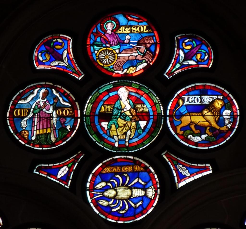 Lausanne: Kathedrale Fenster im Südquerschiff (2023)