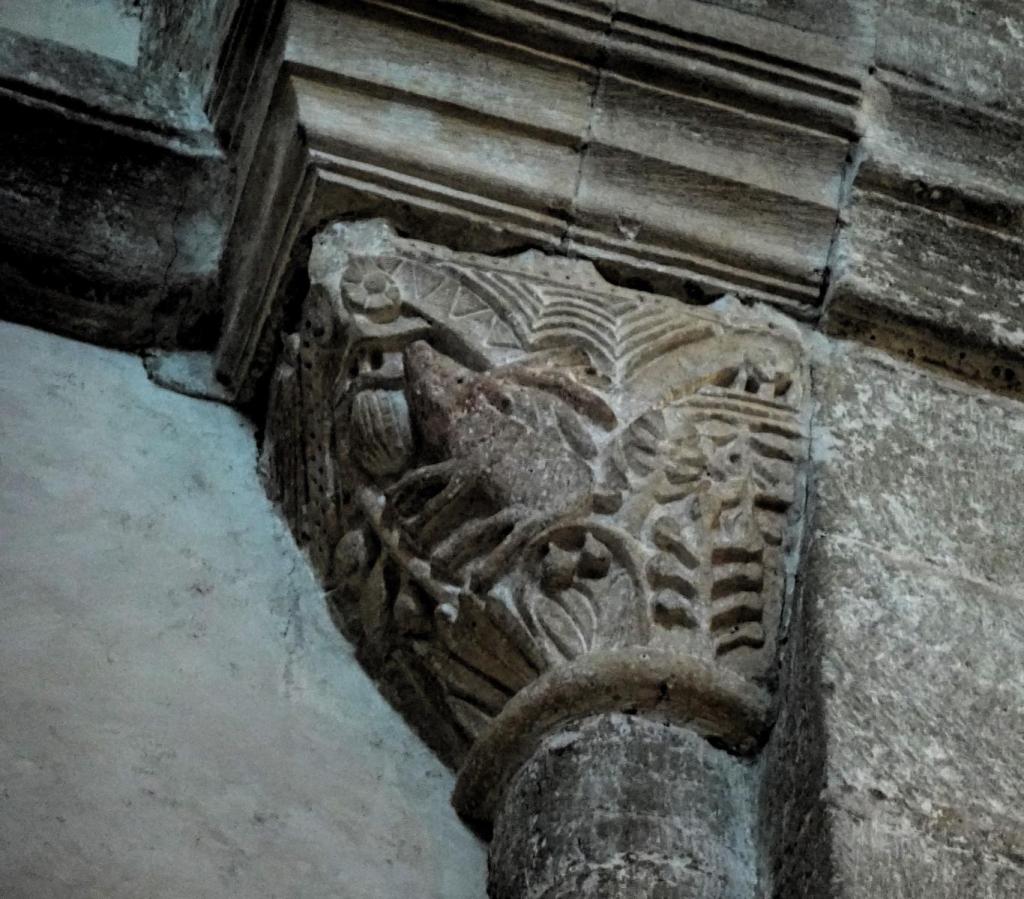 Peterlingen [Payerne]: Abteikirche Kapitell im Nordquerschiff (2023)