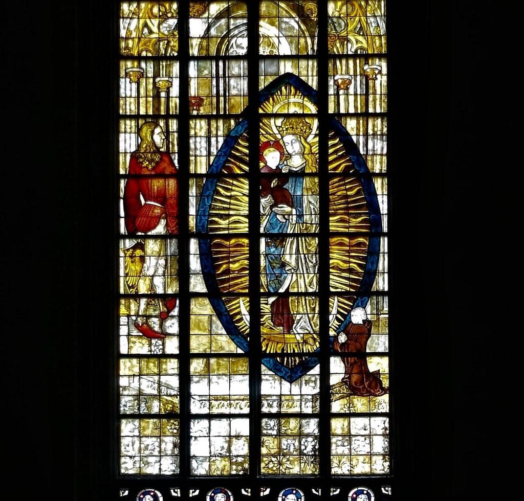 Soest: Wiesenkirche Patroklus-Fenster mit Madonna im Strahlenkranz (2023)