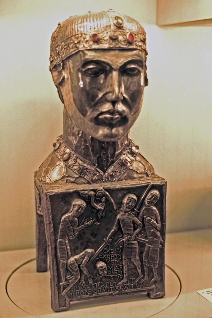 St-Maurice: Abtei Schatzkammer - Candidus-Reliquiar [12. Jh.] (1989)