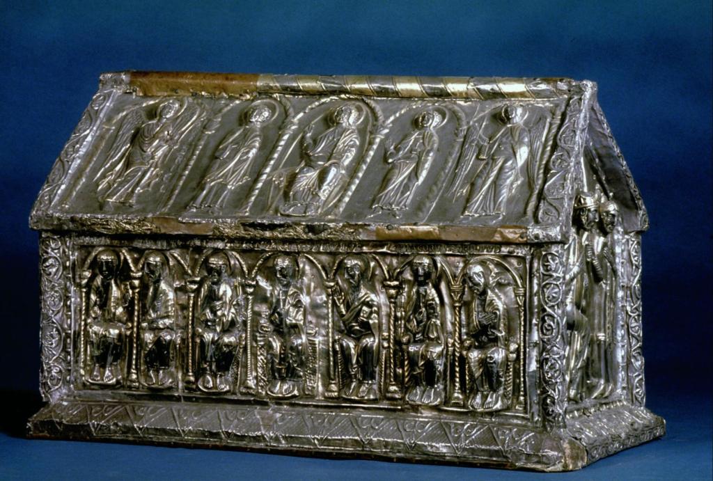 St-Maurice: Abtei Schatzkammer - Sigismund-Schrein [12.Jh.] (1989)