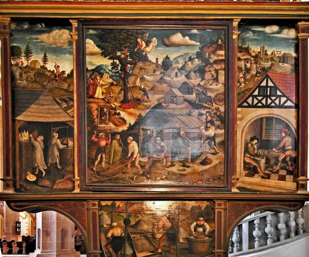 Annaberg: Annenkirche Altar der Bergknappschaft, Rückseite (2020)