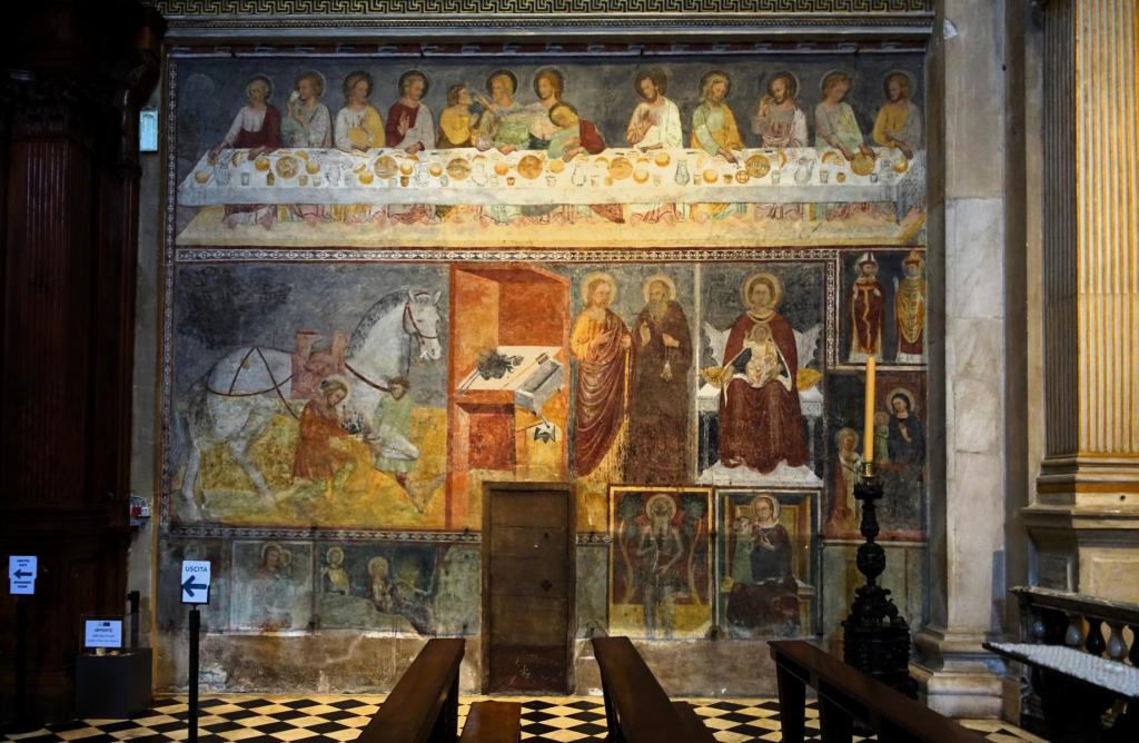 Bergamo: Santa Maria Maggiore Fresko im Nordquerhaus (2024)