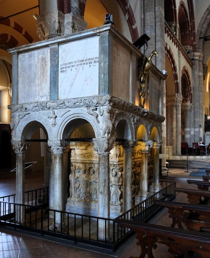 Mailand: Sant'Ambrogio Marmorkanzel [Pergamo] und sog. Stilicho-Sarkophag (2024)