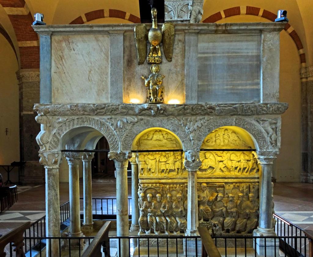 Mailand: Sant'Ambrogio Marmorkanzel [Pergamo] und sog. Stilicho-Sarkophag (2024)