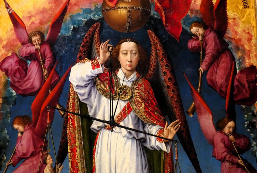 Beaune: Hôtel-Dieu Weltgerichtsaltar [Polyptychon "Das jüngste Gericht" von Rogier van der Weyden - Dastellung des Erzengels Michael] (2024)