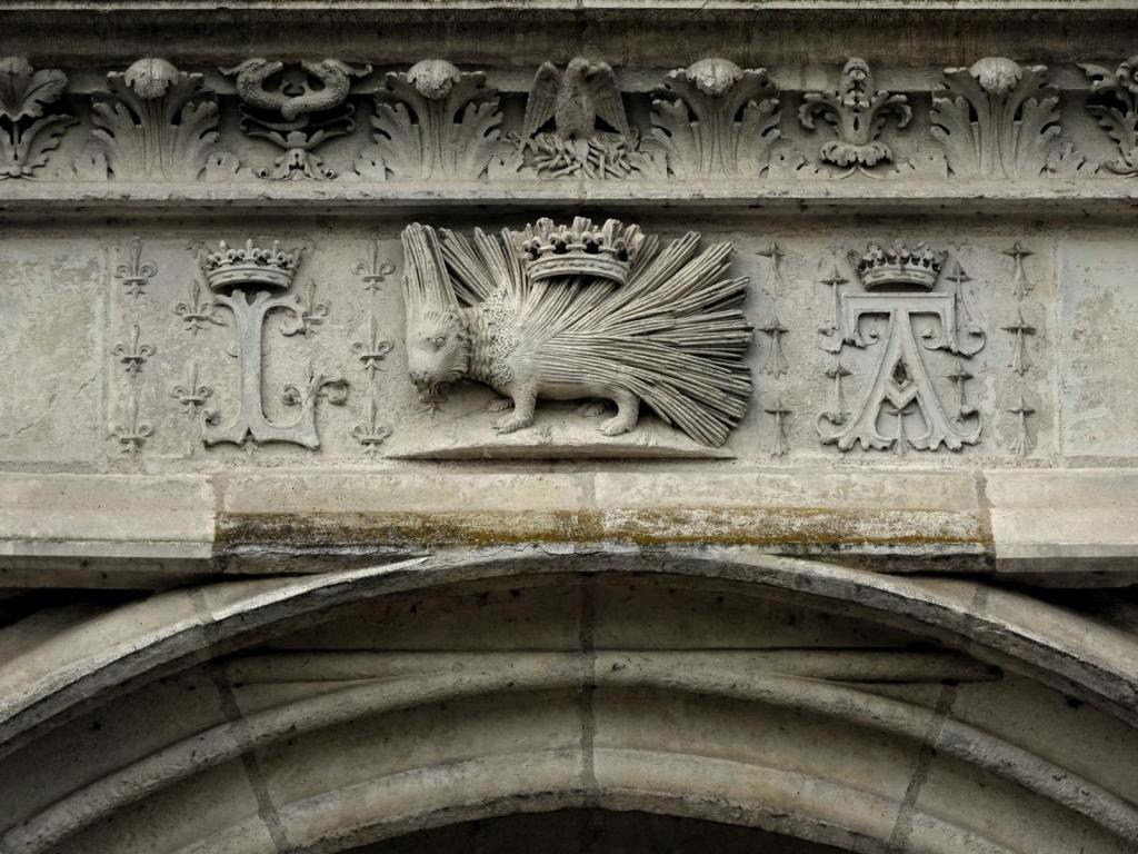 Blois: Schloss Flügel Ludwigs XII. - Portal Stachelschwein [Bilddevise Ludwigs XII.] (2024)