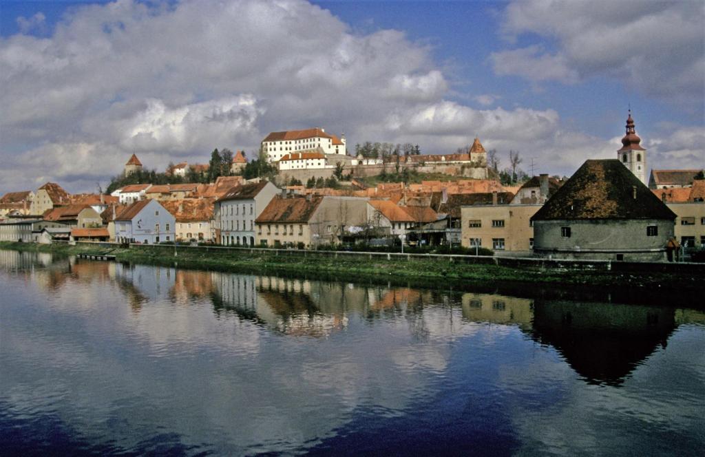 Pettau [slow. Ptuj]: Blick auf die Stadt (1990)