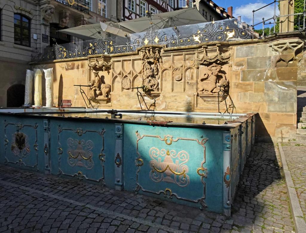Schwäbisch Hall: Marktplatz Gotischer Fischbrunnen = Marktbrunnen (2024)