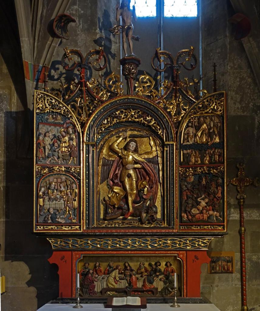 Schwäbisch Hall: Michaelskirche Michaelsaltar in der Sakristei (2024)