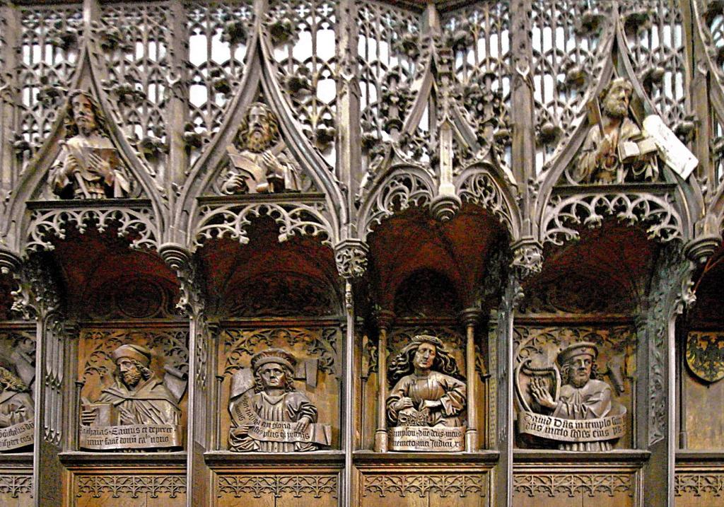 Ulm: Münster Chorgestühl Nordseite Männer (2016)