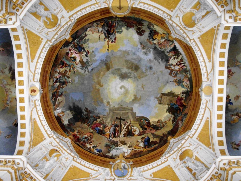Wiblingen: Klosterkirche Kuppelfresko "Kreuzerhöhung" von J. Zick (2016)