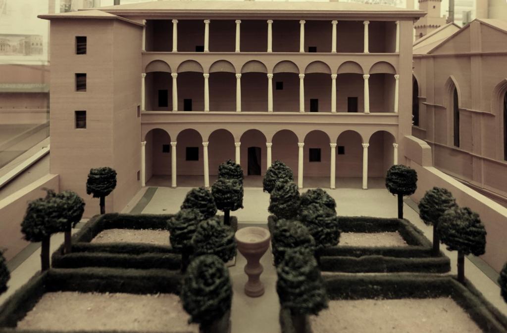 Pienza: Modell des Hofes des Palazzo Piccolomini (2025)