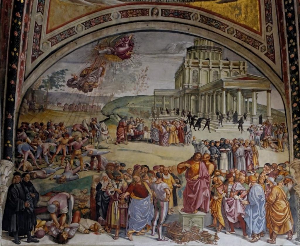 Orvieto: Dom Briziuskapelle Weltgerichtsfresken von Luca Signorelli [hier "Antichrist"] (2025)