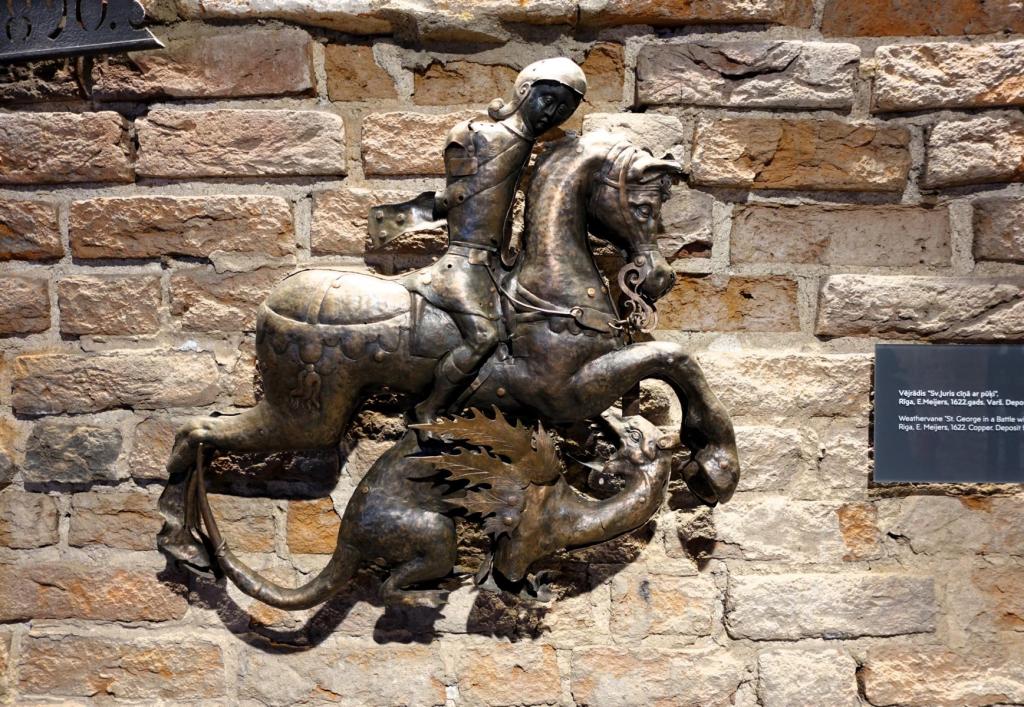 Riga: Schwarzhäupterhaus Wetterfahne "Georg im Drachenkampf" [Original 1622] (2025)