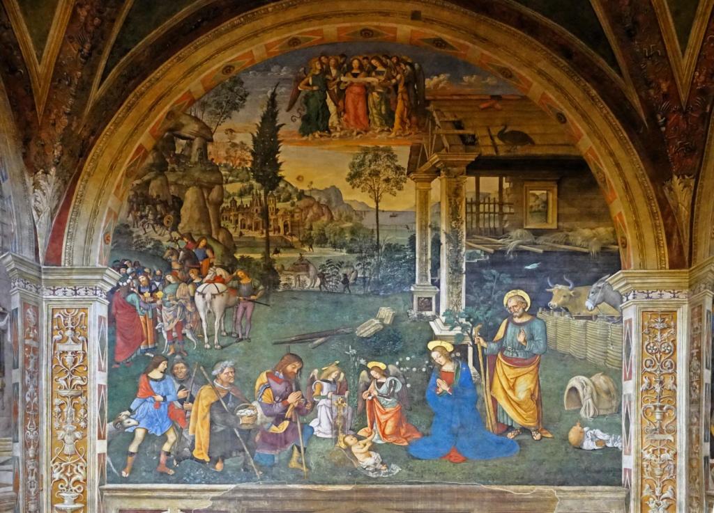 Spello: Santa Maria Maggiore Baglioni-Kapelle, "Anbetung der Hirten" von Pinturicchio (2025)