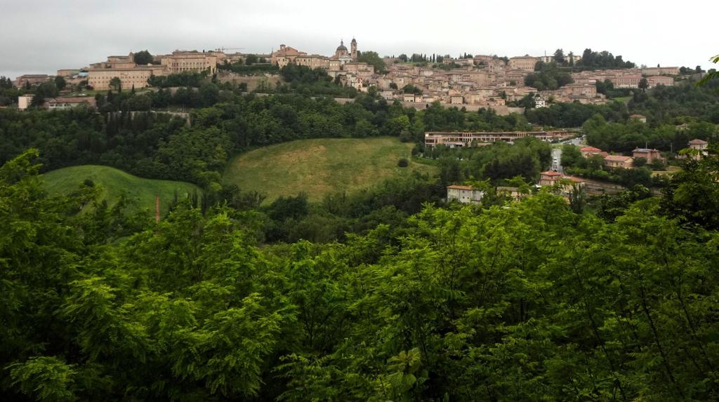 Urbino: Blick von der Bernhardinkirche auf die Stadt (2025)