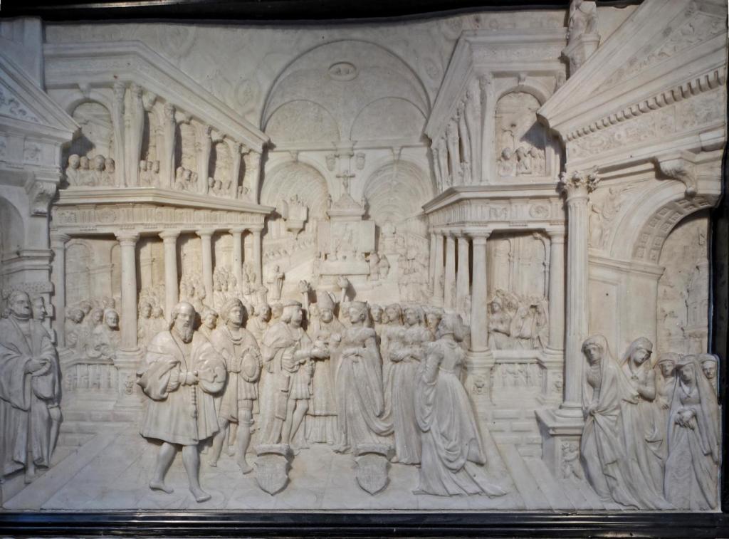 Innsbruck: Hofkirche Grabmal Kaiser Maximilians I. - Marmorrelief Vermählung Maximilians mit Maria von Burgund (2025)