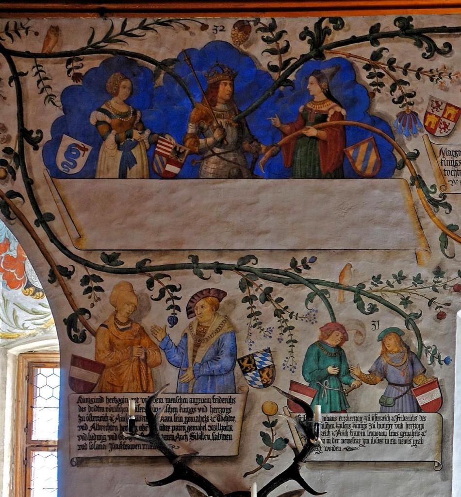 Schloss Tratzberg: Habsburgersaal [oben Maximilian I. mit seinen Frauen] (2025)