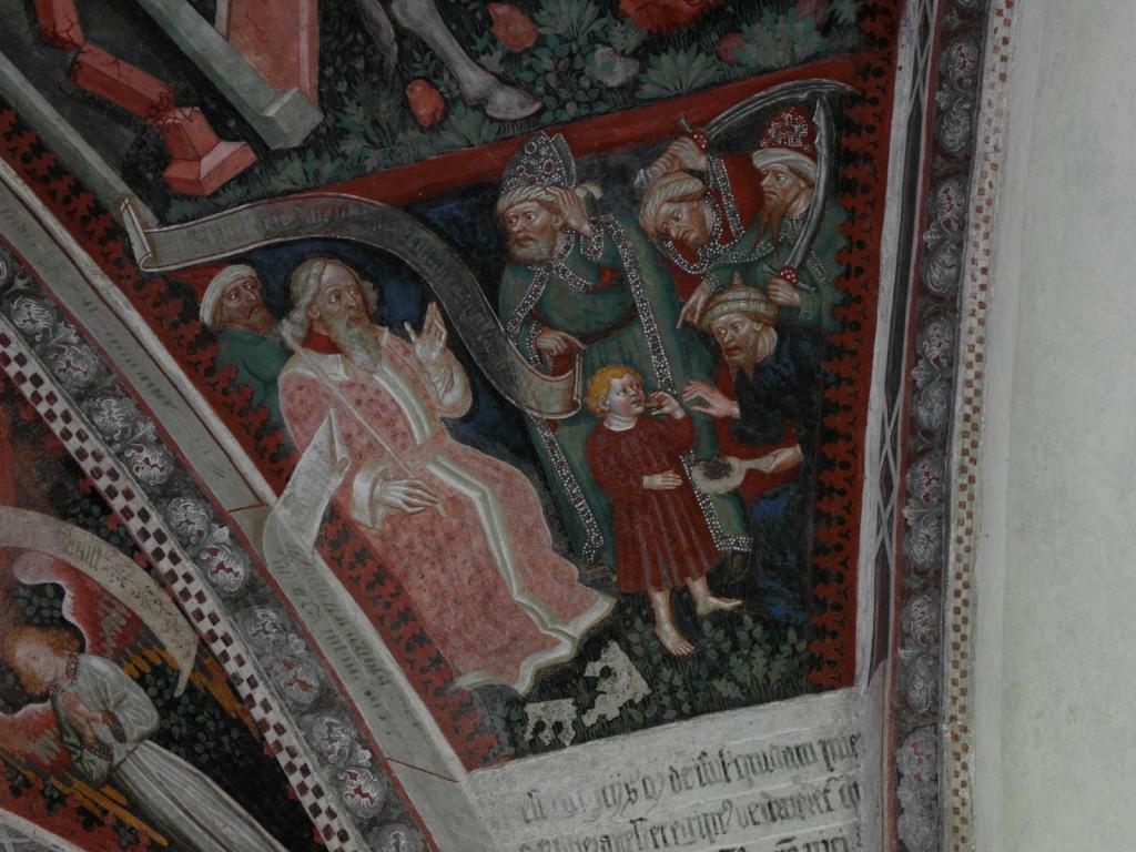 Brixen: Dom Kreuzgang - 15. Arkade [Pharao und der Knabe Moses] (2017)