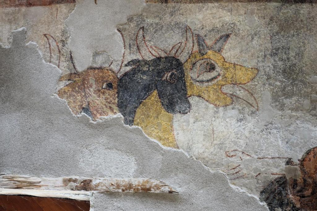 Naturns: Prokuluskirche Westwand [Zug der Rinder mit Hirtenhund] (2025)