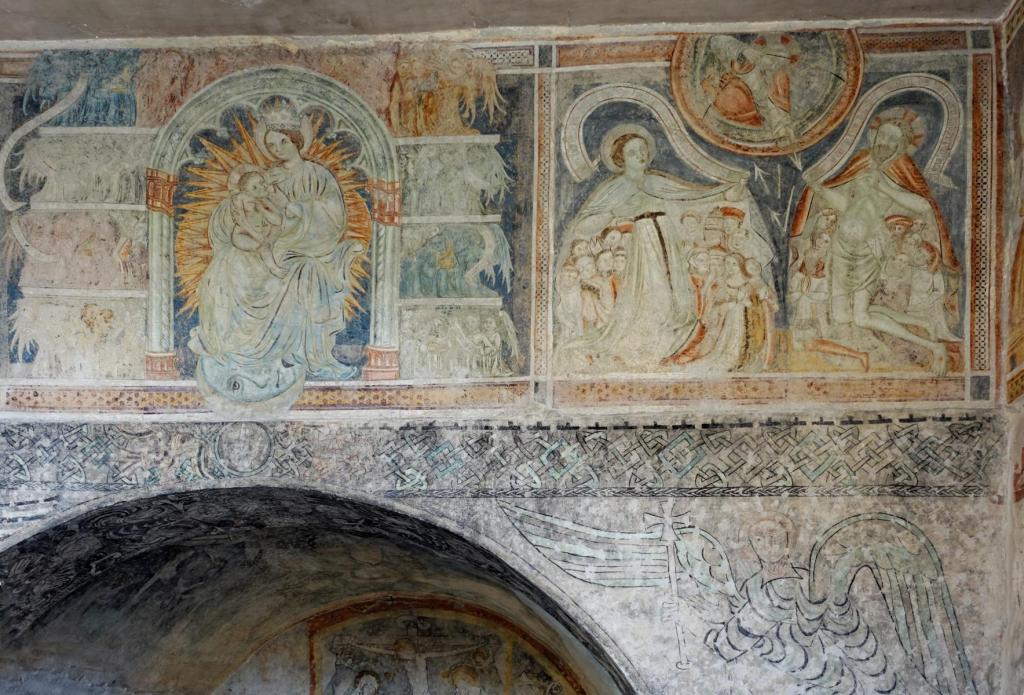 Naturns: Prokuluskirche Ostwand [Maria lactans + Schutzmantelbild] (2025)