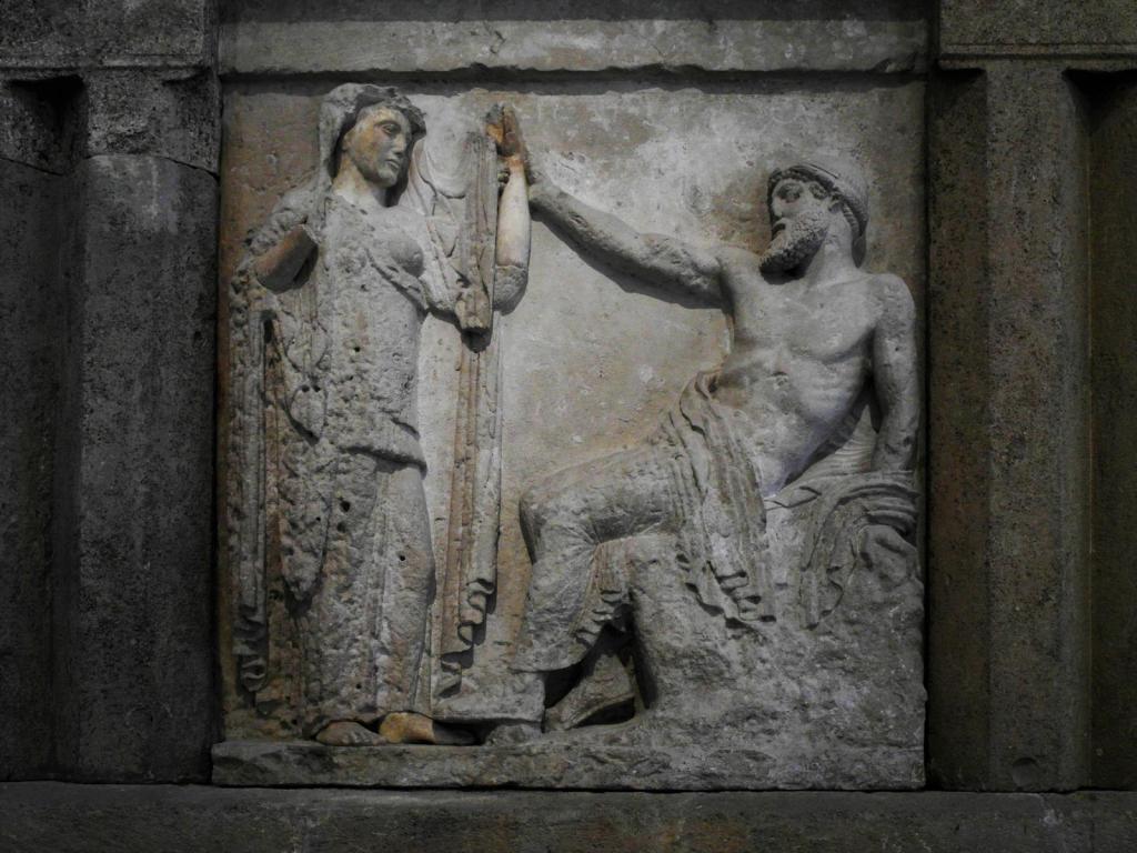 Selinunt: Metope vom Tempel E [Hera und Zeus] im Archäologischen Museum Palermo (2018)