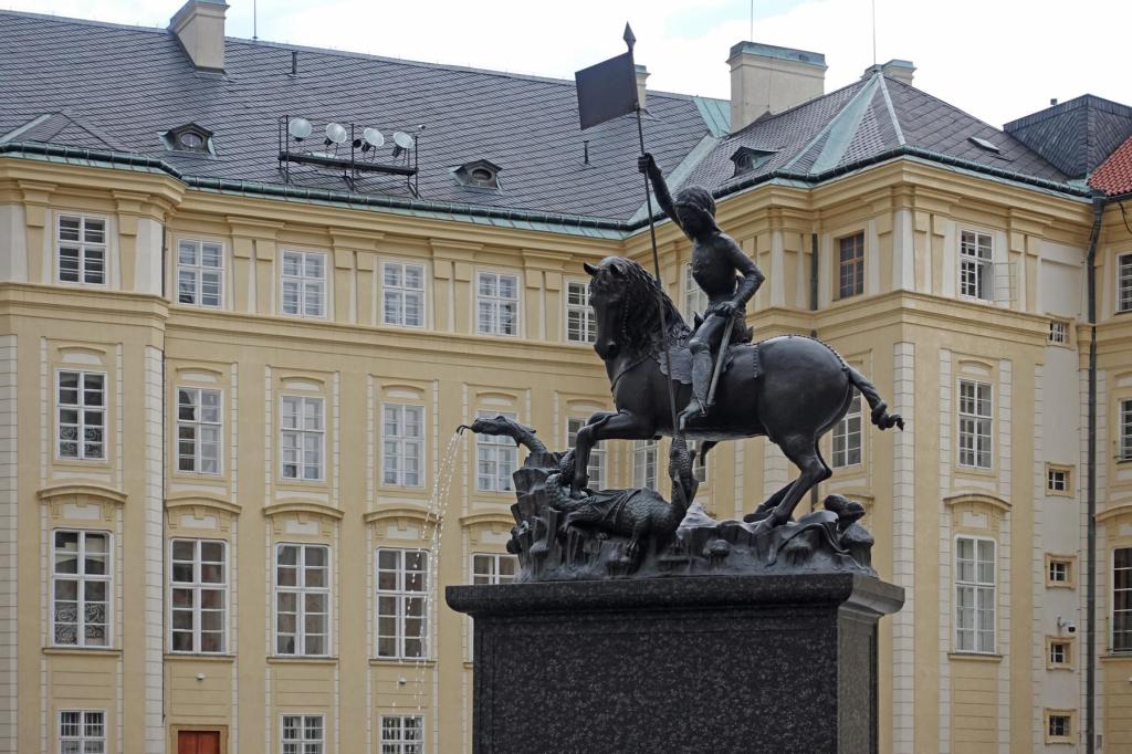 Prag: Statue des Hl. Georg [Kopie] von Martin und Georg von Klausenburg (2026)